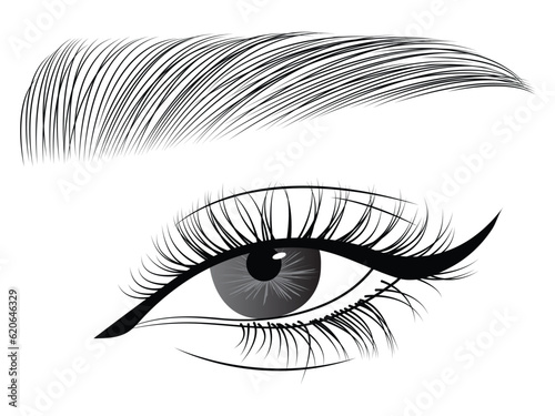 illustration of a eye on white background