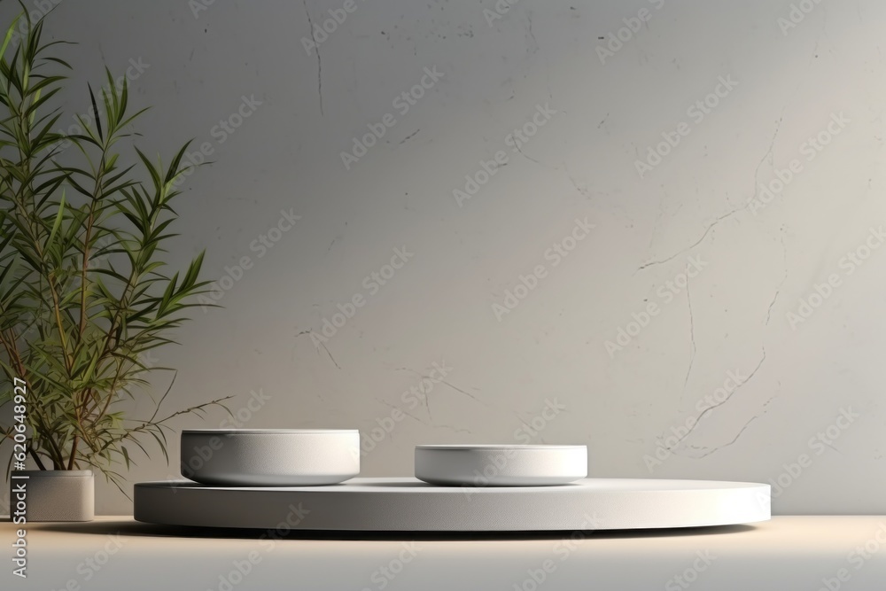 Luxury 3d white podium with minimalist lamps beside and light from top and realistic texture effect on luxury white marble wall studio background, lot of delicious asian food being place. Luxury 3d white podium with minimalist lamps beside and light from top and realistic texture effect on luxury white marble wall studio background, lot of delicious asian food being place.