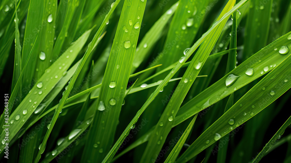 closeup of wet grass with raindrops closeup of wet grass with raindrops