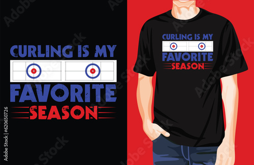 Curling t-shirt design
