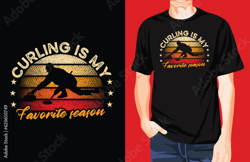 Curling t-shirt design
