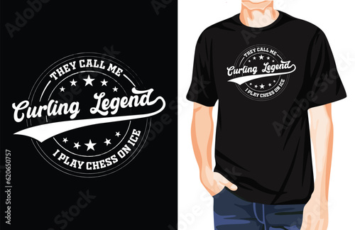 Curling t-shirt design