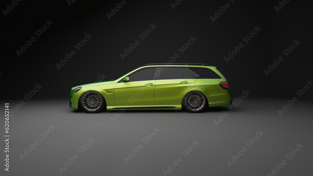 MERCEDES BENZ AMG WITH TOXIC GREEN COLOR