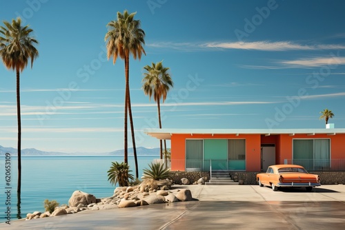 Retro house with pool and p...