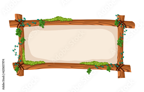 frame with leaves and flowers