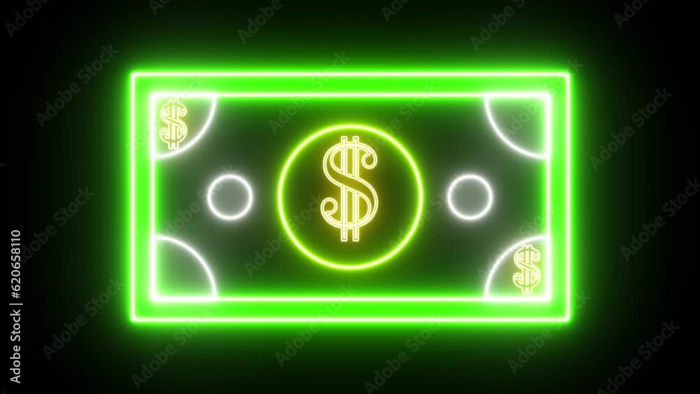 neon money shape animation money change ad neon shop ad neon money shape animation money change ad neon shop ad