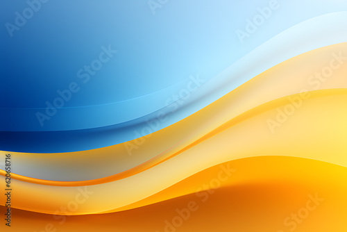 abstract background with yellow and light blue waves
