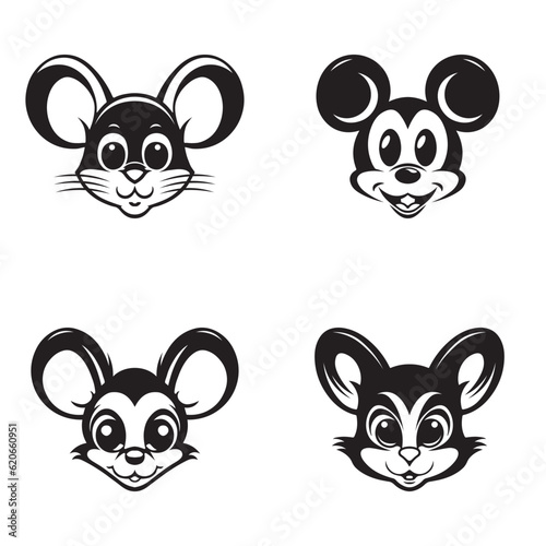 Mouse logo set - Premium design collection - Vector Illustration