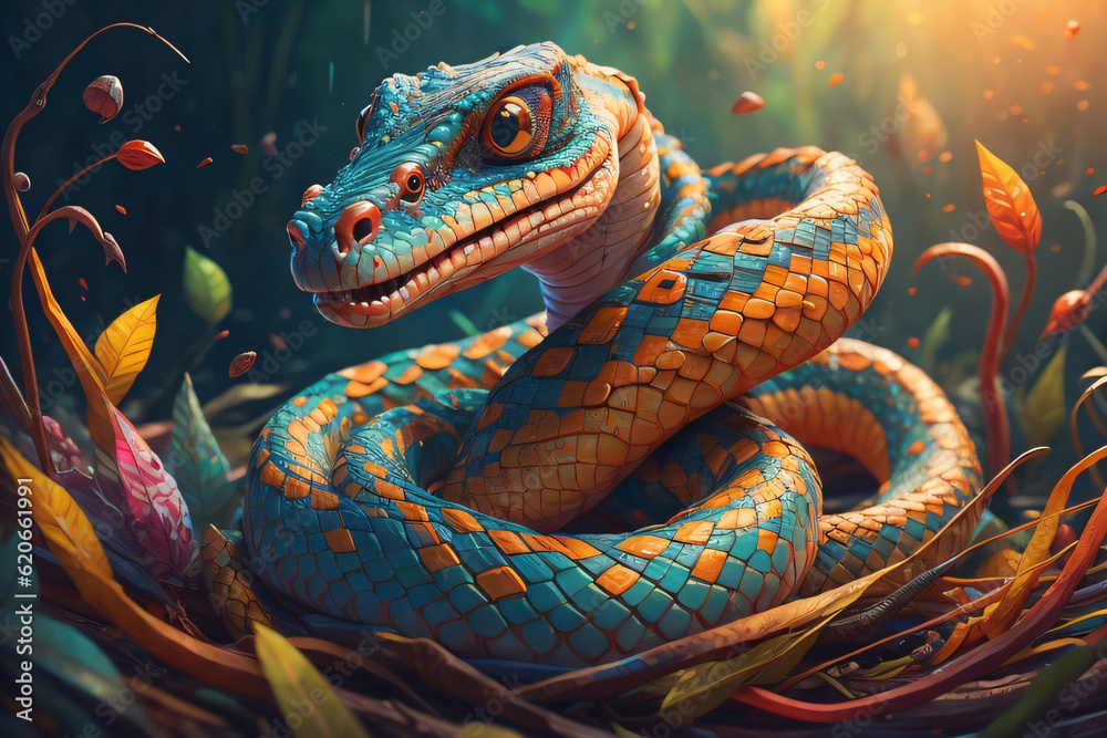 Abstract snake illustration Abstract snake illustration