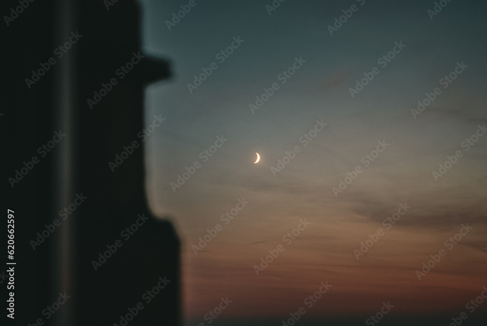Fototapeta premium crescent moon in the sky 