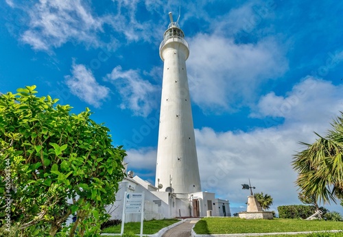 Gibb's Hill Lighthouse, built of cast iron in London and erected by the Royal Engineers in 1844, still in use, Southampton Parish, Bermuda, Atlantic photo