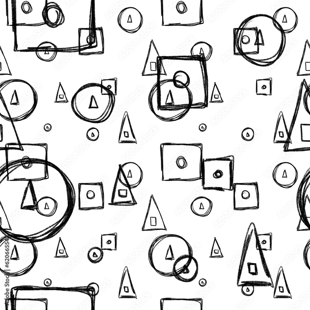 Triangle circle square ornate a seamless pattern Triangle circle square ornate a seamless pattern