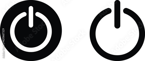 power icon set vector isolated on white background . shut down icons vector . turn off icon