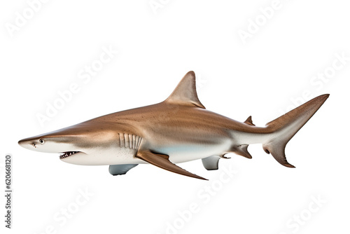 Sandbar shark Carcharhinus plumbeus  Transparent background. generative AI