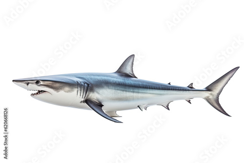  Shortfin mako shark Isurus oxyrinchus, Transparent background. generative AI