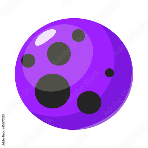 very peri moon on white background