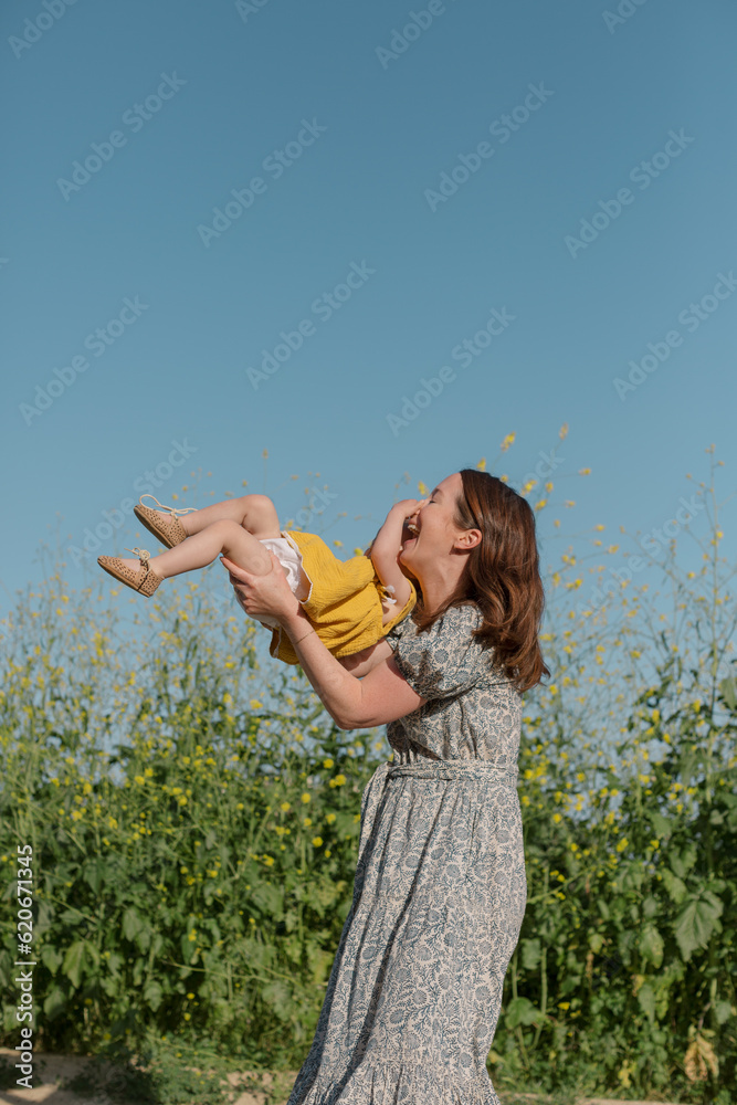 Baby Squeezes Her Mom's Nose Stock Photo Adobe Stock