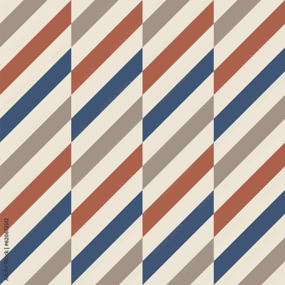 70s retro lines design, seamless vector pattern