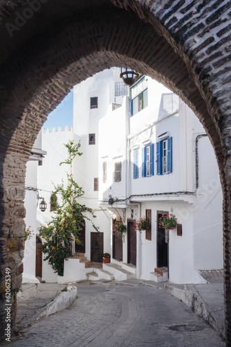 White houses in the Kasbah of Tangier