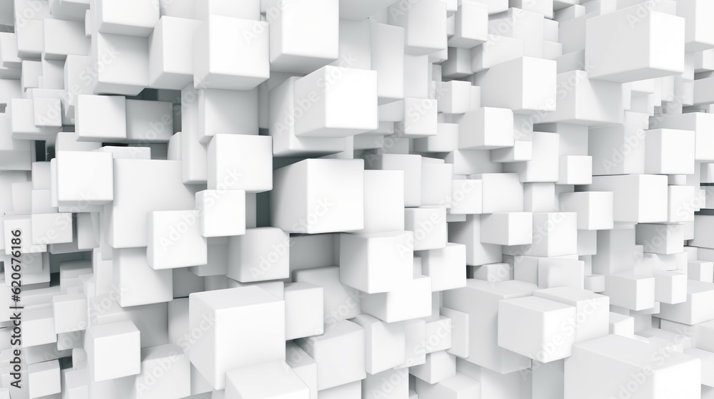 Abstract background of stone white shifted cubes with random offset effect. 3d illustration Abstract background of stone white shifted cubes with random offset effect. 3d illustration