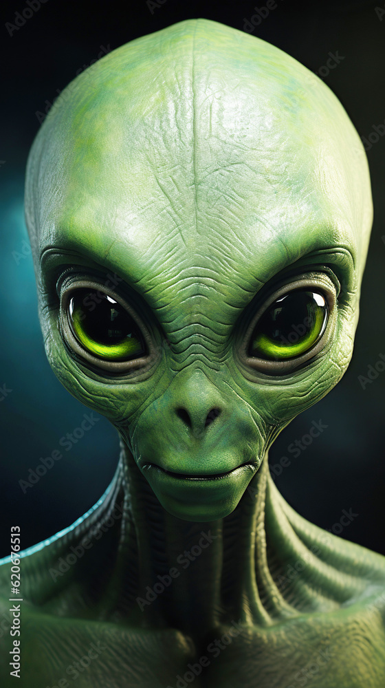 Green alien, extraterrestrial Green alien, extraterrestrial