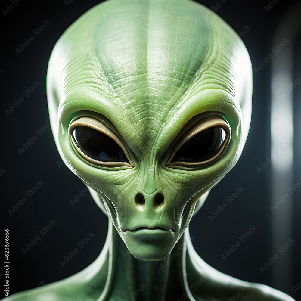 Green alien, extraterrestrial Green alien, extraterrestrial