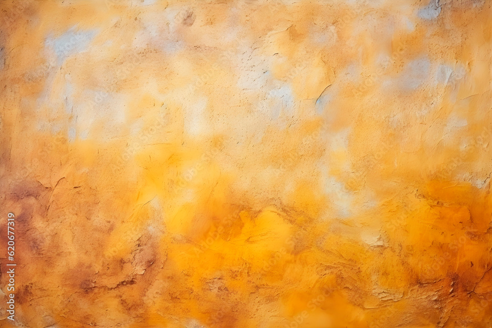 Vintage ocher plaster wall texture. AI Generative.