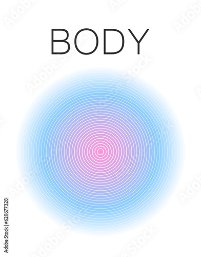 Mind Body Soul Aura Poster Piece Wall Art. Aura Energy Spiritual Gradient of Prints, Aesthetic Room Decor Wall Art