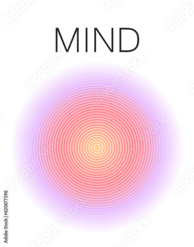 Mind Body Soul Aura Poster Piece Wall Art. Aura Energy Spiritual Gradient of Prints, Aesthetic Room Decor Wall Art