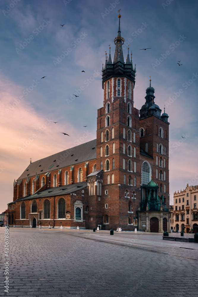 Old city center of Krakow, Poland