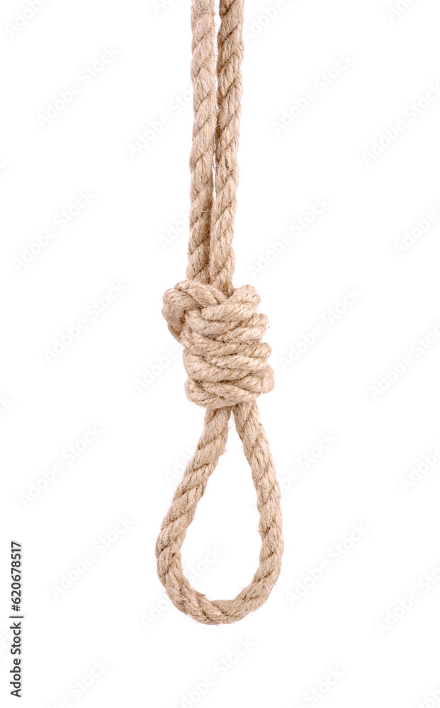 Rope with Knot on White background