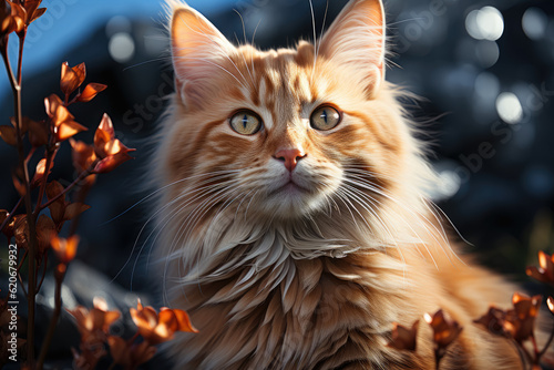 Delight in the charm of a ginger cat. Generative Ai.