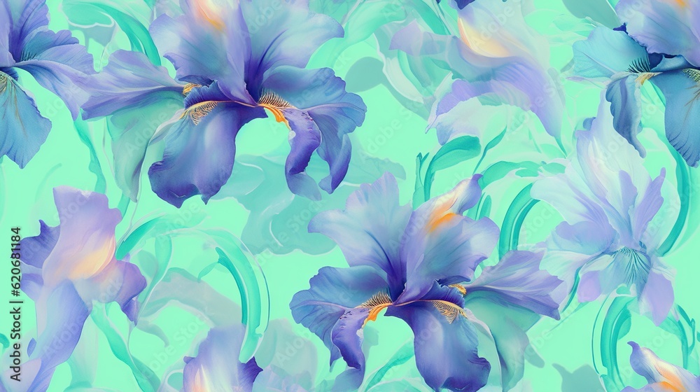 a blue flower with green leaves on a blue background with a yellow center and a yellow center in the middle of the flower, and a blue center with a yellow center in the middle. generative ai a blue flower with green leaves on a blue background with a yellow center and a yellow center in the middle of the flower, and a blue center with a yellow center in the middle. generative ai