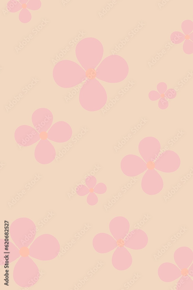 BG pattern flowers pink cute