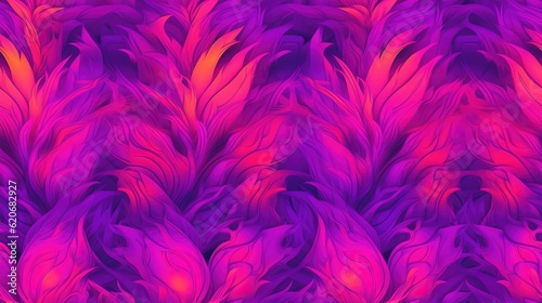  a very colorful background with a lot of purple and red leaves on it's sides and a red and pink background on the other side of the image. generative ai