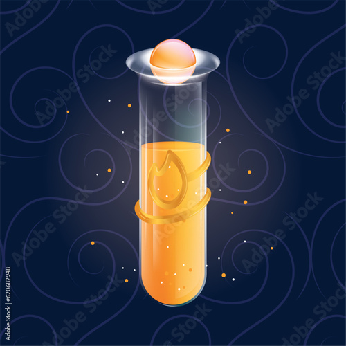 Isolated colored magical potion elixir Vector illustration