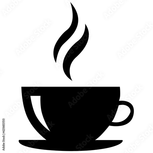 Fotobehang Vector cup of coffee with smoke