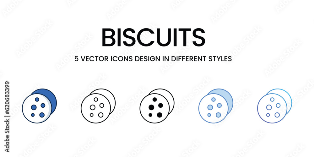 Biscuits Icon Design in Five style with Editable Stroke. Line, Solid, Flat Line, Duo Tone Color, and Color Gradient Line. Suitable for Web Page, Mobile App, UI, UX and GUI design. Biscuits Icon Design in Five style with Editable Stroke. Line, Solid, Flat Line, Duo Tone Color, and Color Gradient Line. Suitable for Web Page, Mobile App, UI, UX and GUI design.