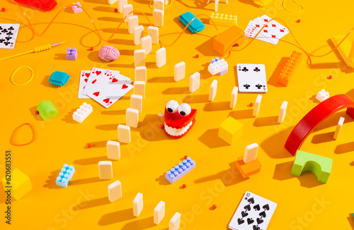 Crazy colourful toys and games