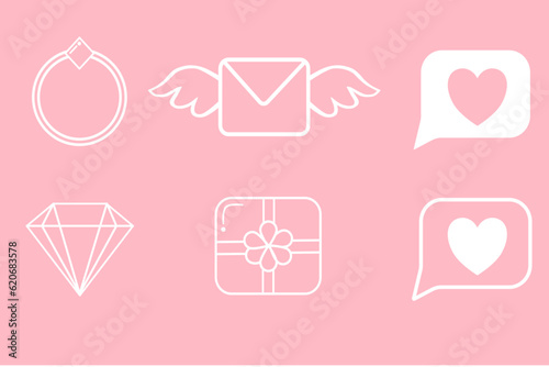set of badges and icons for jewelry store