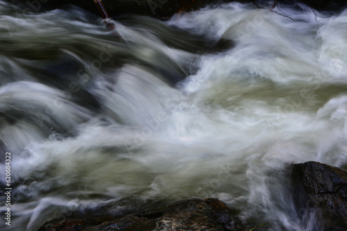 water flowing over rocks