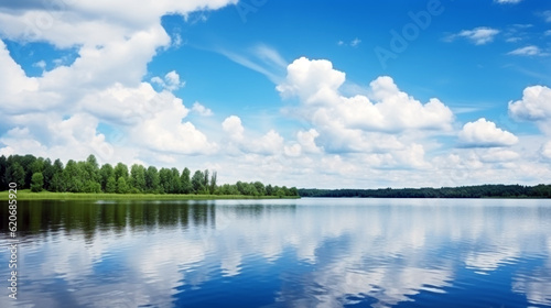 lake and sky. Generative Ai. 