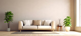 minimalist living room interior portrait, generative ai