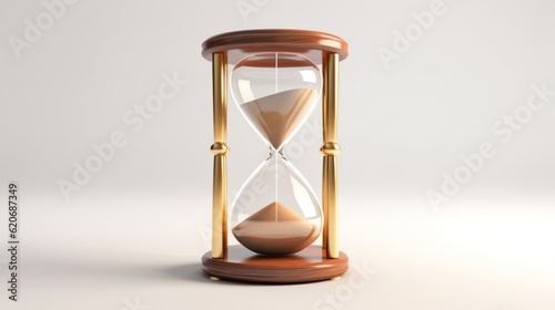 An hourglass with sand running through it