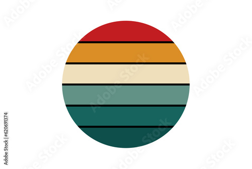 Vintage retro circle design element travel abstract