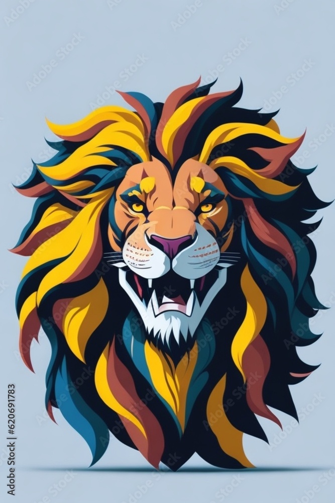 Obraz premium lion head mascot