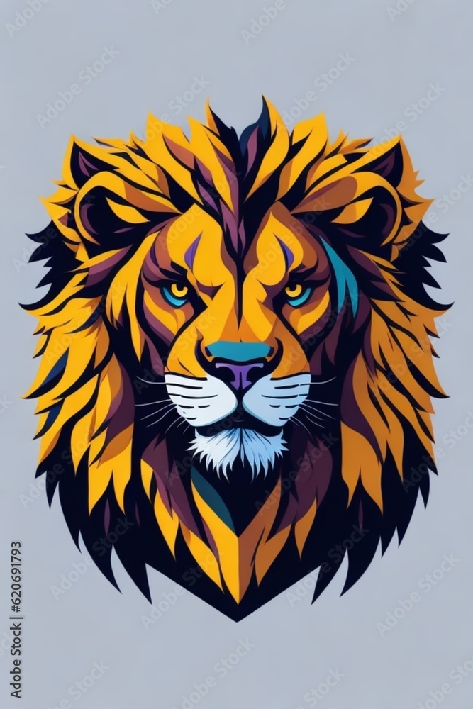 lion head vector