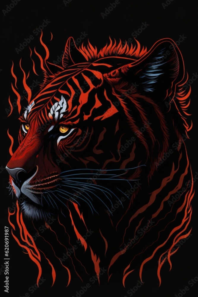 tiger head illustration tiger head illustration