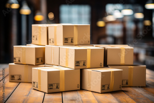 Package consolidation service for customers with multiple shipments, allowing them to combine packages into a single shipment to save on shipping costs Generative AI © forenna