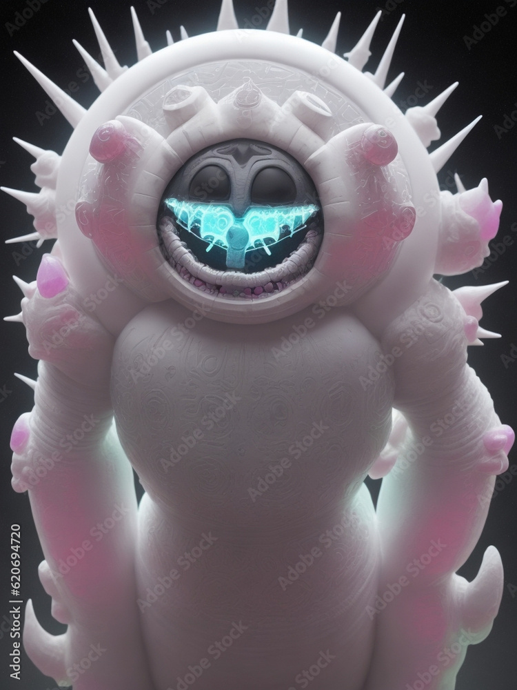 Naklejka premium 3d rendered illustration of a cartoon zombie